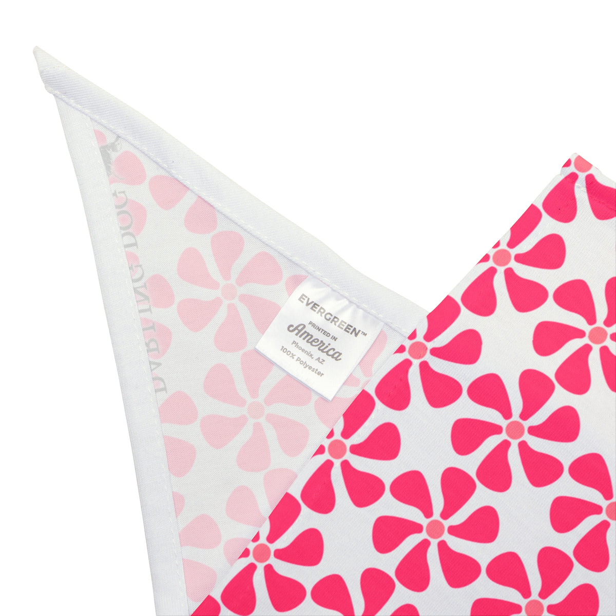 Pink Floral Pet Bandana - Cute Reversible Dog & Cat Accessory
