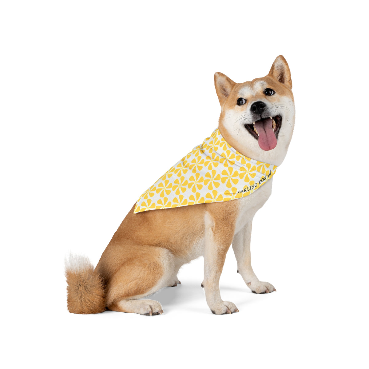 Yellow Mod Flower Bandana
