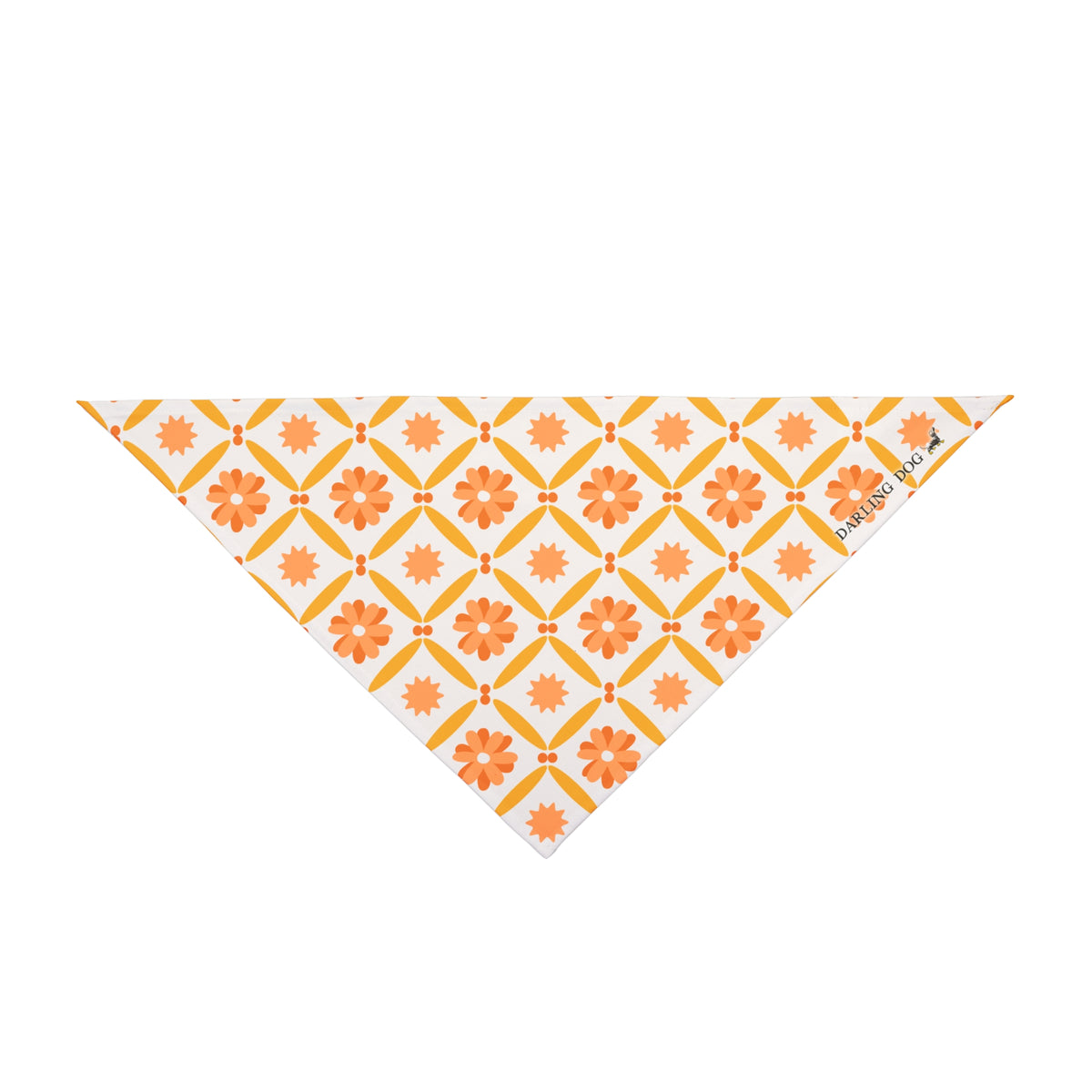 Orange Tile Floral Bandana