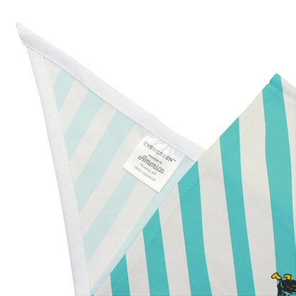 Teal Striped Bandana