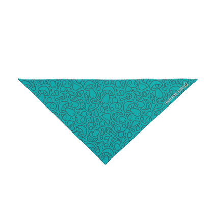 Teal Mushroom Bandana