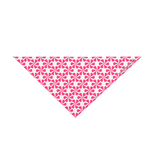Pink Floral Pet Bandana - Cute Reversible Dog & Cat Accessory