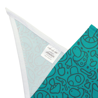 Teal Mushroom Bandana
