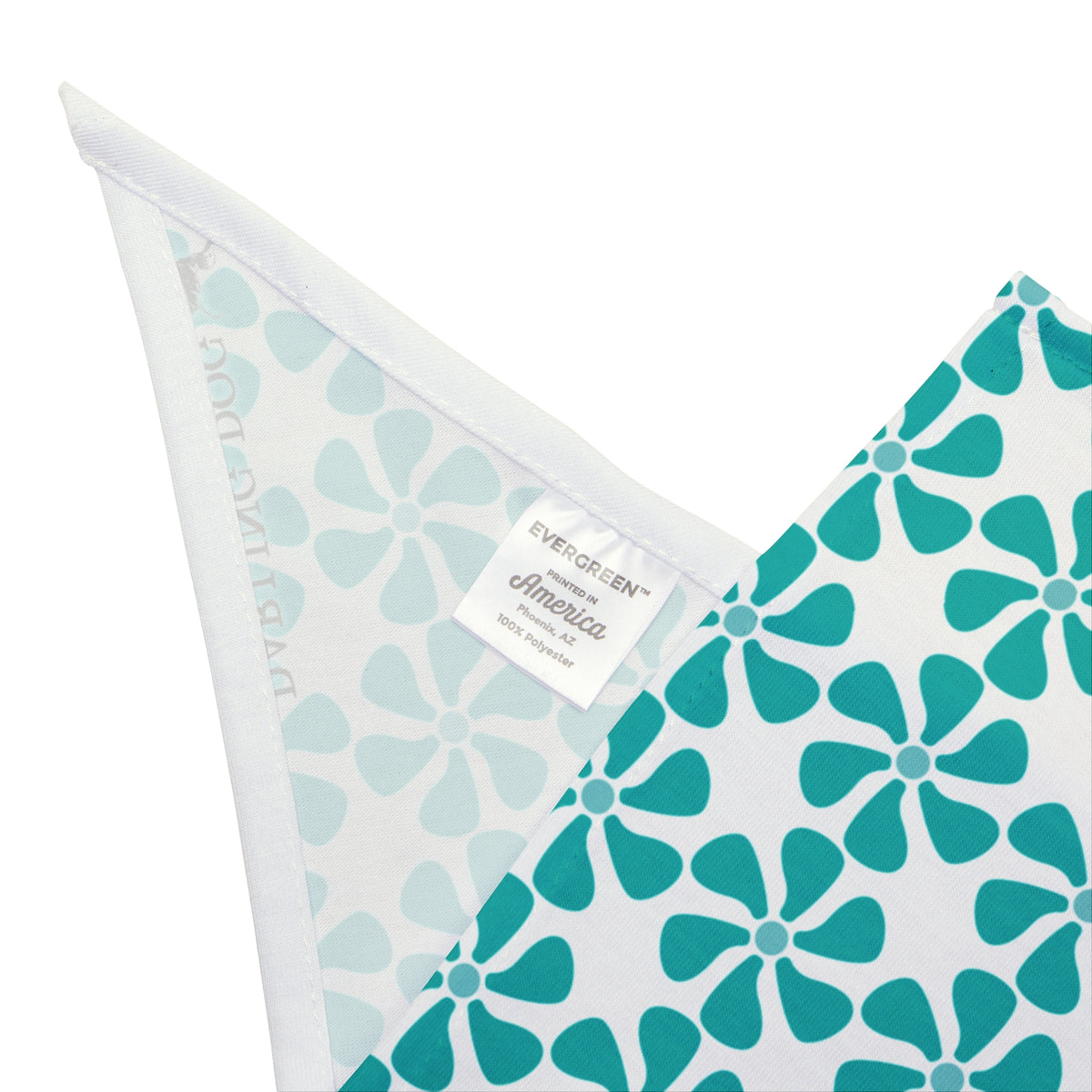 Teal Mod Flower Bandana