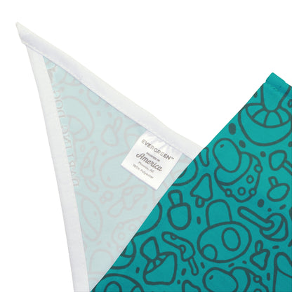 Teal Mushroom Bandana