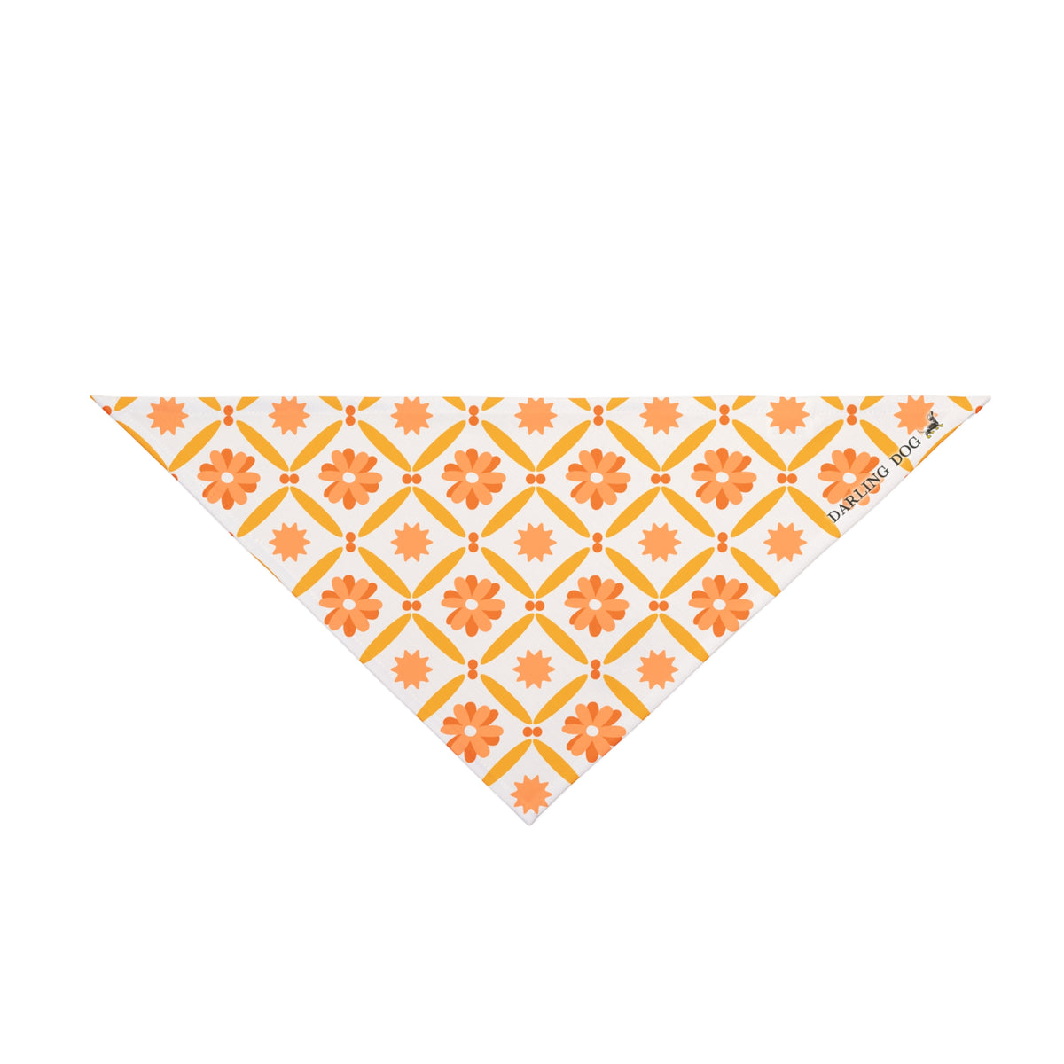 Orange Tile Floral Bandana
