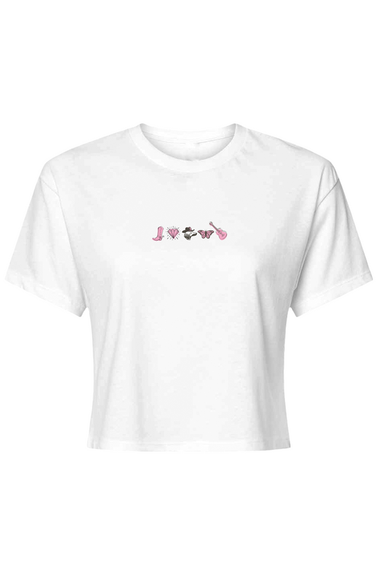 Rhinestone Cowgirl Crop Tee