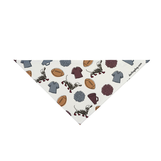 Maroon & Gray Gameday Bandana