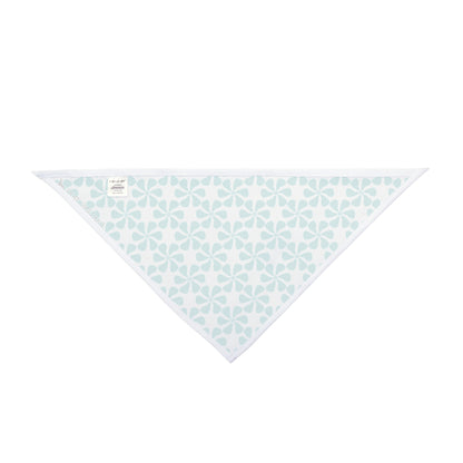 Teal Mod Flower Bandana