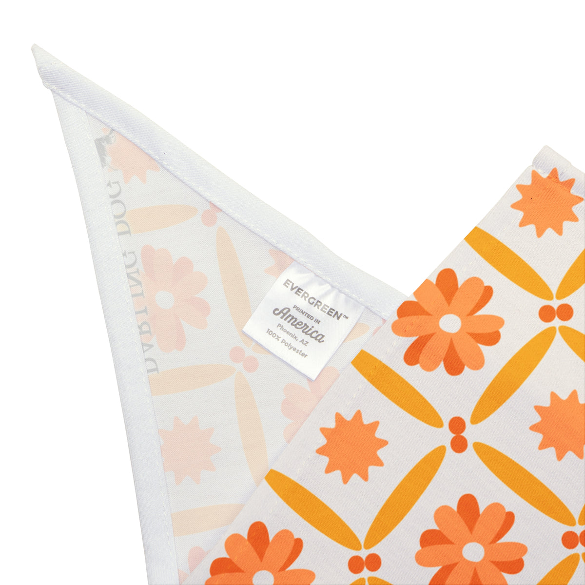 Orange Tile Floral Bandana